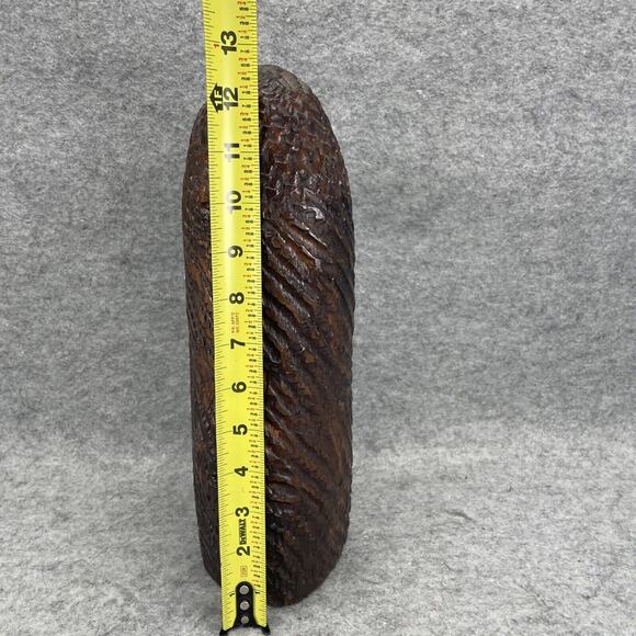 Rastafarian African Man 12.75”Carved Wood Bust Head Folk Art Jamaican Dread Head - Picture 5 of 7